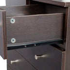 Commode Karl Home 7 tiroirs en panneaux de particules gris, 66 cm de large