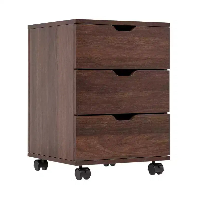 MAYEERTY 1622 Inch Blanc 3 Tiroirs Vertical Meuble Classeur en Bois - Avec Roulettes, Entièrement Assemblé pour Bureau à Domicile