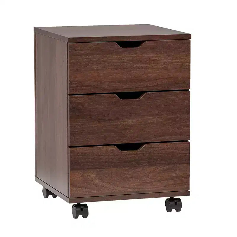 MAYEERTY 1622 Inch Blanc 3 Tiroirs Vertical Meuble Classeur en Bois - Avec Roulettes, Entièrement Assemblé pour Bureau à Domicile