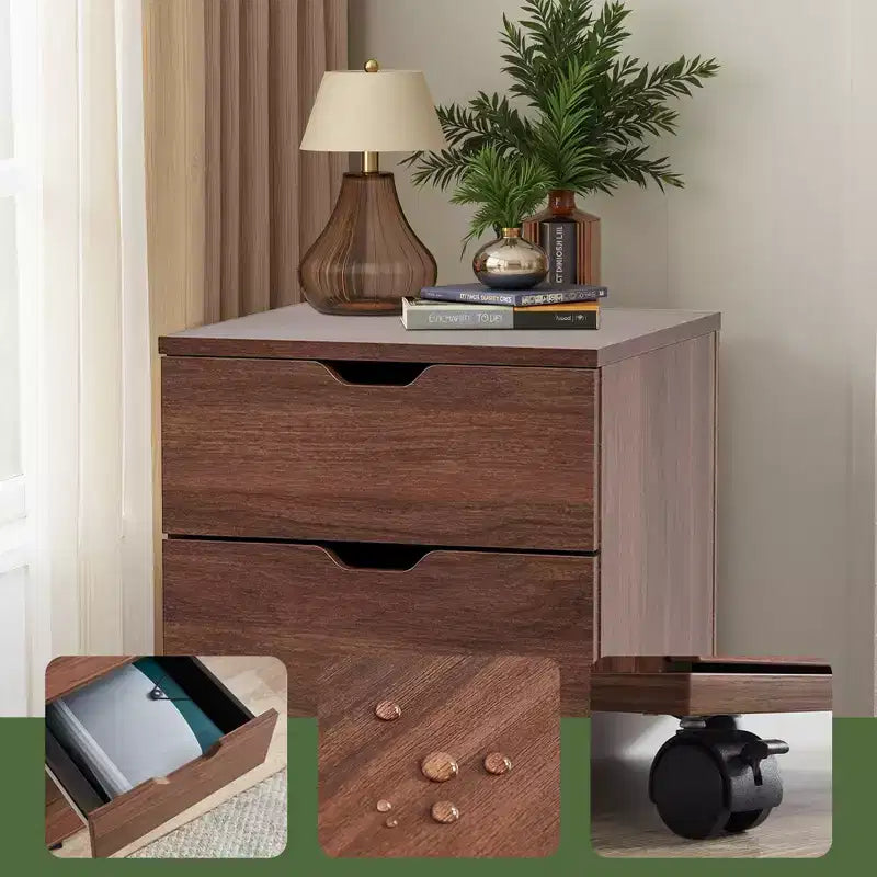 MAYEERTY 1622 Inch Blanc 3 Tiroirs Vertical Meuble Classeur en Bois - Avec Roulettes, Entièrement Assemblé pour Bureau à Domicile