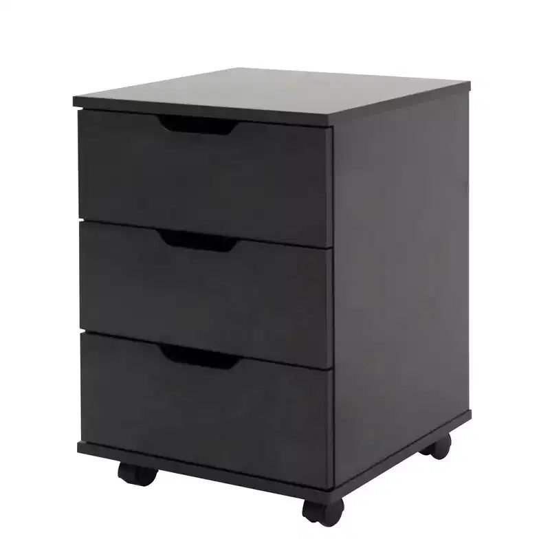 MAYEERTY 1622 Inch Blanc 3 Tiroirs Vertical Meuble Classeur en Bois - Avec Roulettes, Entièrement Assemblé pour Bureau à Domicile