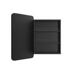 MAYEERTY Armoire à pharmacie rectangulaire moderne de 28 x 20 po pour salle de bain, miroir mural encadré en métal avec rangement, noir