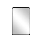 MAYEERTY Armoire à pharmacie rectangulaire moderne de 28 x 20 po pour salle de bain, miroir mural encadré en métal avec rangement, noir