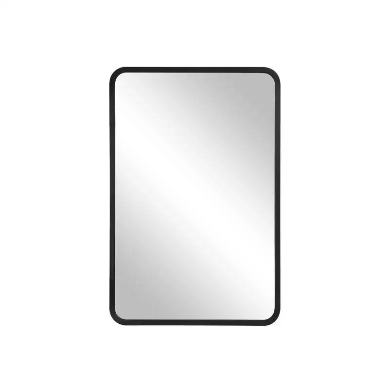 MAYEERTY Armoire à pharmacie rectangulaire moderne de 28 x 20 po pour salle de bain, miroir mural encadré en métal avec rangement, noir