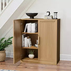 MAYEERTY Meuble de rangement autoportant en bois, pour la maison, le bureau, les petits espaces, marron, 36*31*16in