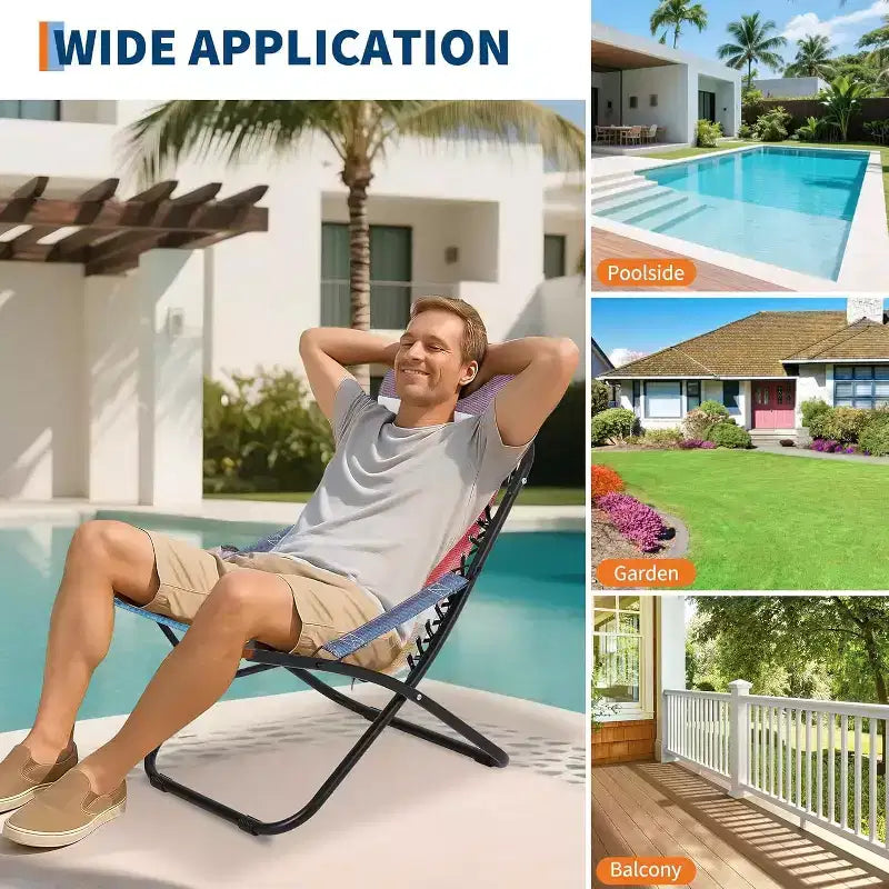 Chaises de plage pour adultes, chaise pliante portable avec appuie-tête et porte-gobelet, chaises de camping pour la plage et le jardin, supporte jusqu'à 113 kg