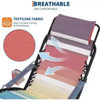 Chaises de plage pour adultes, chaise pliante portable avec appuie-tête et porte-gobelet, chaises de camping pour la plage et le jardin, supporte jusqu'à 113 kg