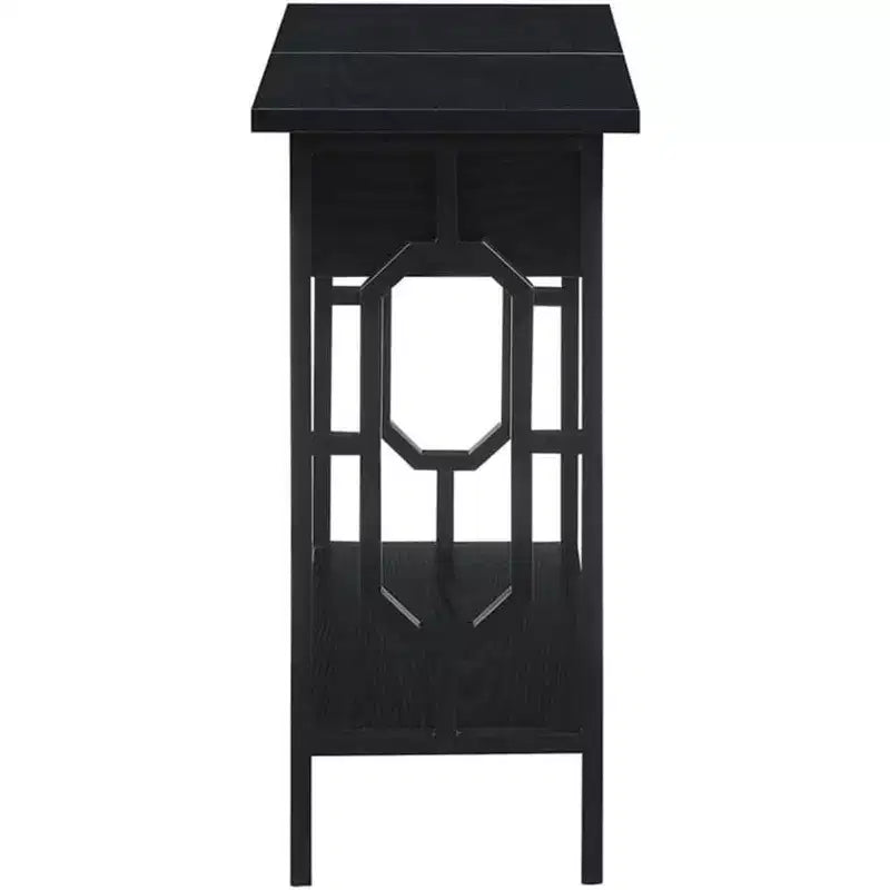Table d'appoint relevable HomeStock Belmont avec station de recharge dissimulée, deux prises, deux ports USB et compartiment de rangement caché