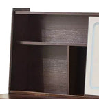Coiffeuse Homy Casa avec miroir LED, rangement et tabouret pour chambre ou dressing, Noyer