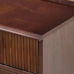 Coiffeuse Homy Casa avec miroir LED, rangement et tabouret pour chambre ou dressing, Noyer