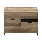 Commode Galano Lilay 6 tiroirs (Interlock) - Chêne noueux