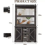 COZONY Arbre d'entrée 5-en-1 avec rangement à chaussures, support latéral réglable, porte-manteau et coiffeuse, design d'angle pour couloir, salon, buanderie