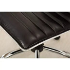Chaise de bureau Okak réglable par vérin pneumatique, chaise de bureau ergonomique avec base en métal chromé, chaise pivotante à 360° pour l'étude et la salle de lecture