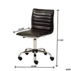 Chaise de bureau Okak réglable par vérin pneumatique, chaise de bureau ergonomique avec base en métal chromé, chaise pivotante à 360° pour l'étude et la salle de lecture