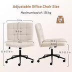 Chaises de bureau Okak 360 pivotantes, sans accoudoirs, réglables en hauteur et avec roulettes, confortables pour l'étude et la salle de lecture