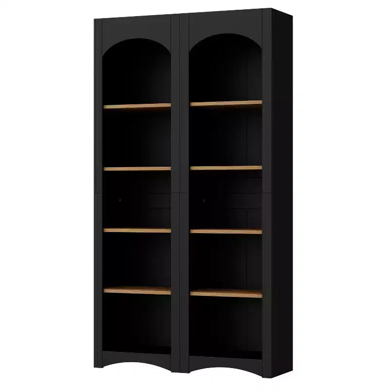 Étagère moderne Okak, étagères de rangement avec 8 tablettes réglables, lot de 2 organiseurs de rangement autonomes pour le salon, le bureau