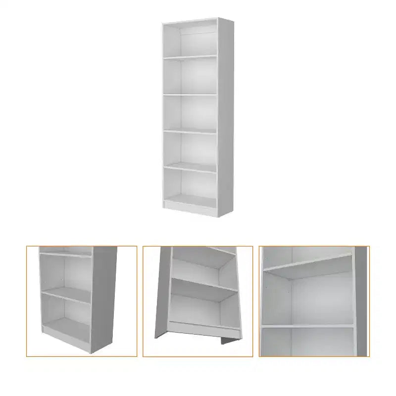 Okak - Étagère Minimaliste, Vitrine avec 5 Étagères Ouvertes, Organiseur de Rangement Autonome pour Salon, Bureau