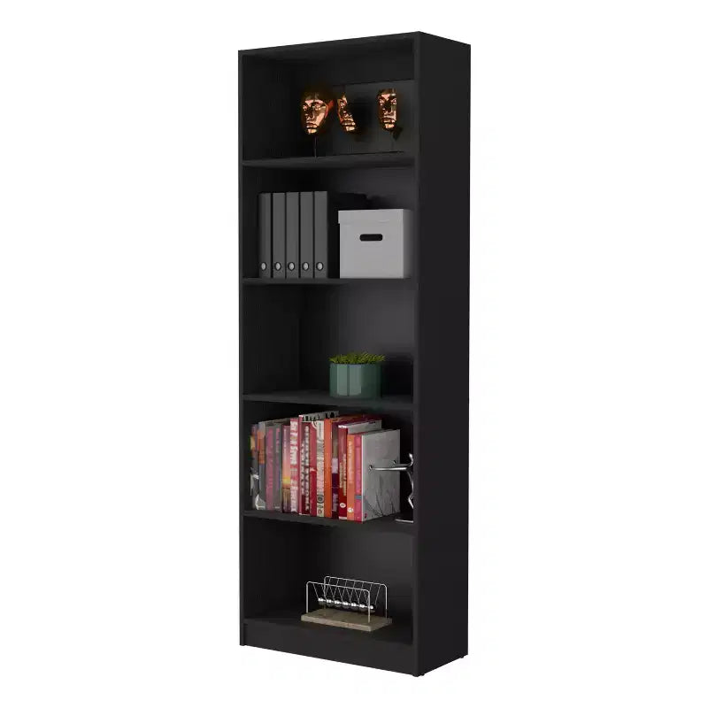 Okak - Étagère Minimaliste, Vitrine avec 5 Étagères Ouvertes, Organiseur de Rangement Autonome pour Salon, Bureau