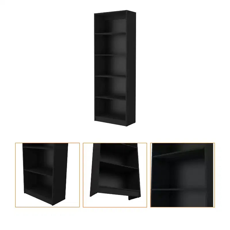 Okak - Étagère Minimaliste, Vitrine avec 5 Étagères Ouvertes, Organiseur de Rangement Autonome pour Salon, Bureau