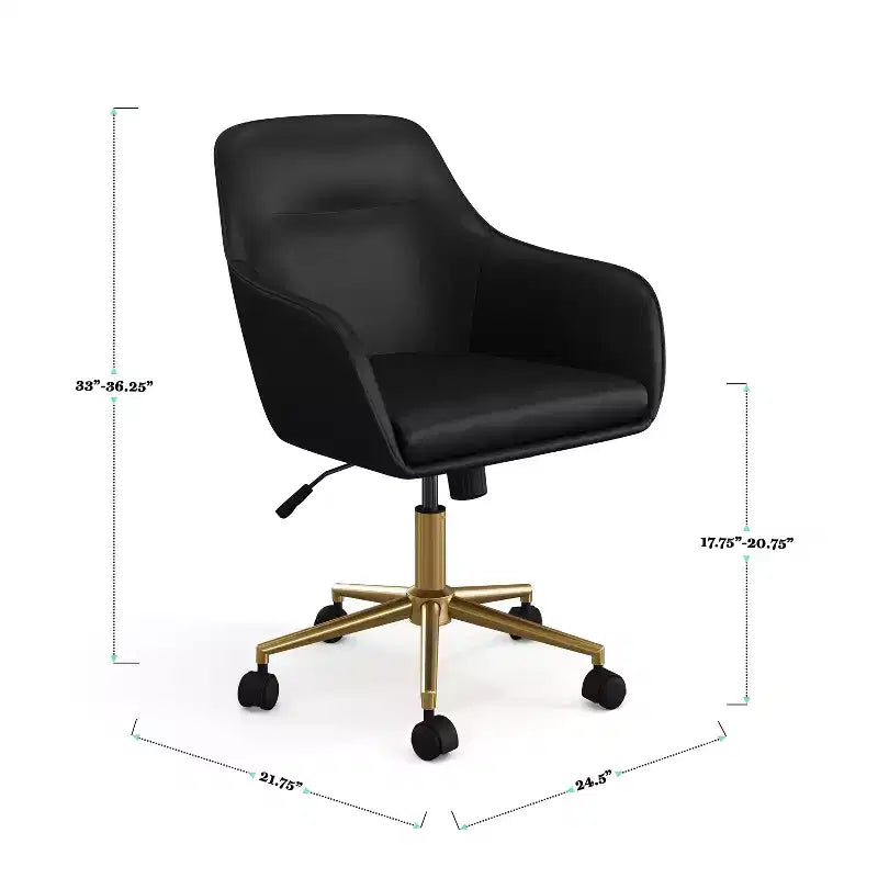 Chaise de bureau rembourrée Rayna Martha Stewart