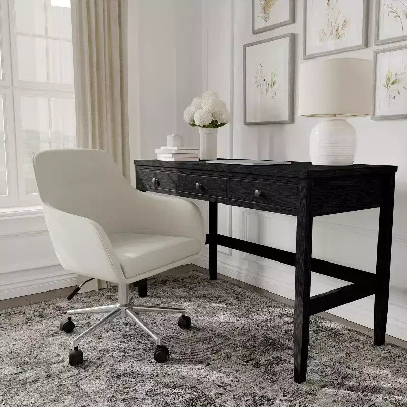 Chaise de bureau rembourrée Rayna Martha Stewart