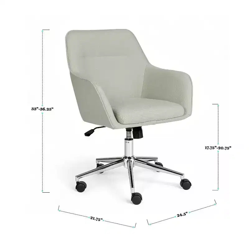 Chaise de bureau rembourrée Rayna Martha Stewart
