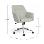 Chaise de bureau rembourrée Rayna Martha Stewart