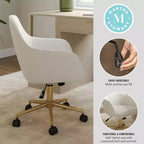 Chaise de bureau rembourrée Rayna Martha Stewart