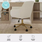 Chaise de bureau rembourrée Rayna Martha Stewart