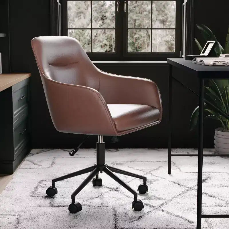 Chaise de bureau rembourrée Rayna Martha Stewart