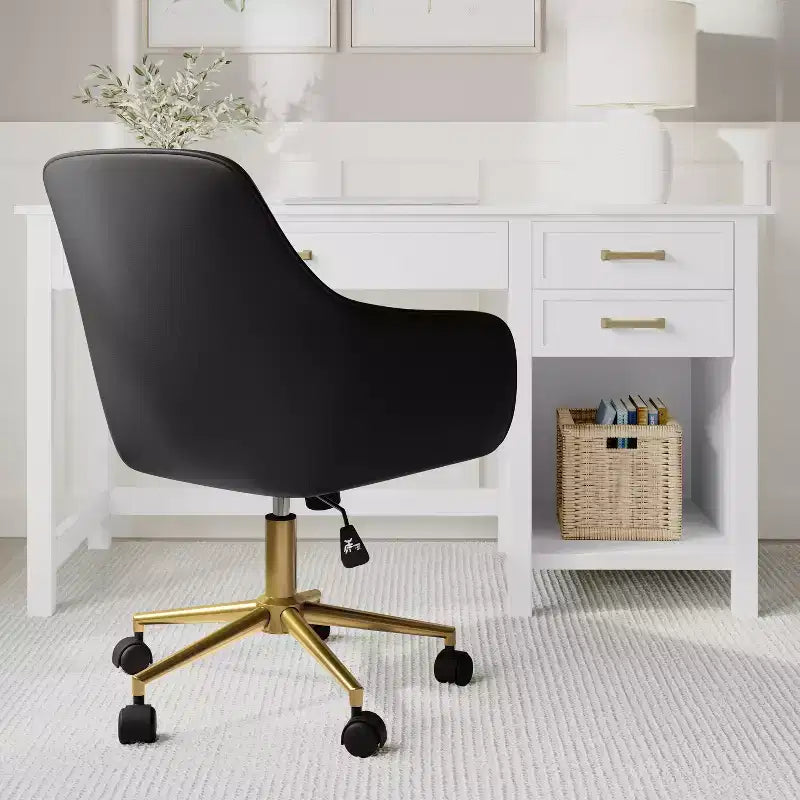 Chaise de bureau rembourrée Rayna Martha Stewart