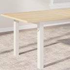 Table de salle à manger/cuisine extensible de 160 cm pour 6-8 personnes, avec cadre en métal robuste, peu encombrante pour cuisine, salle à manger, appartement