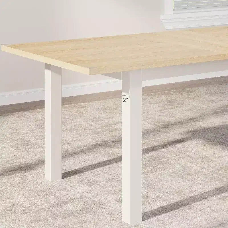 Table de salle à manger/cuisine extensible de 160 cm pour 6-8 personnes, avec cadre en métal robuste, peu encombrante pour cuisine, salle à manger, appartement