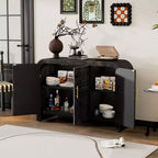 Buffet minimaliste Okak, buffet de salle à manger avec 4 portes et 4 étagères, meuble de rangement pour salon, salle à manger, cuisine