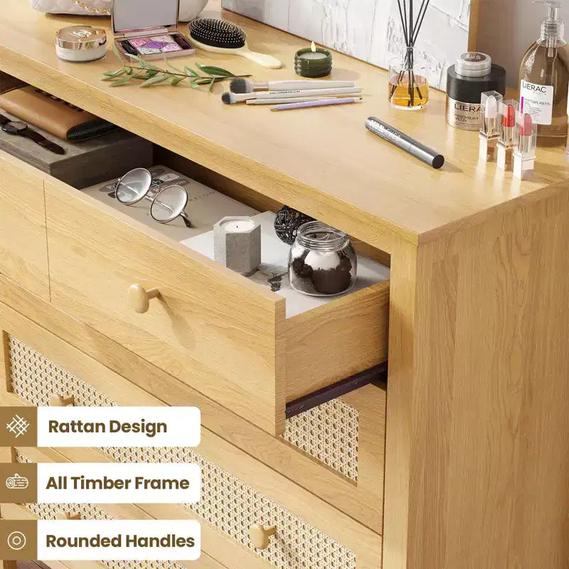 Buffet de ferme Okak, meuble de rangement avec 4 tiroirs, pour salon, salle à manger, cuisine