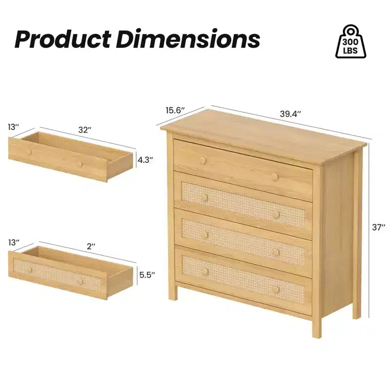 Buffet de ferme Okak, meuble de rangement avec 4 tiroirs, pour salon, salle à manger, cuisine