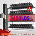 HOMDOX Étagère de rangement métallique robuste à 4 niveaux, 1088 kg, 60 W x 18 P x 72 H, étagères métalliques réglables pour le rangement, étagères de rangement autoportantes