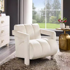 Fauteuil d'appoint contemporain en velours Velmor de Roundhill Furniture