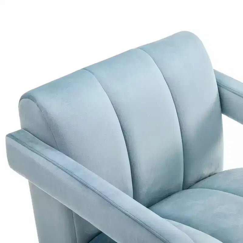 Fauteuil d'appoint contemporain en velours Velmor de Roundhill Furniture