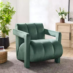 Fauteuil d'appoint contemporain en velours Velmor de Roundhill Furniture
