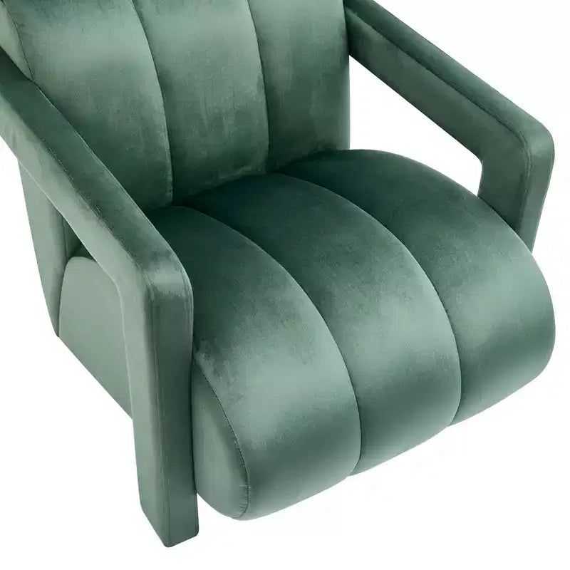 Fauteuil d'appoint contemporain en velours Velmor de Roundhill Furniture