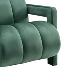 Fauteuil d'appoint contemporain en velours Velmor de Roundhill Furniture