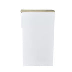 Table d'appoint rectangulaire en bois blanc titane de 20 cm avec 1 tiroir AndMakers