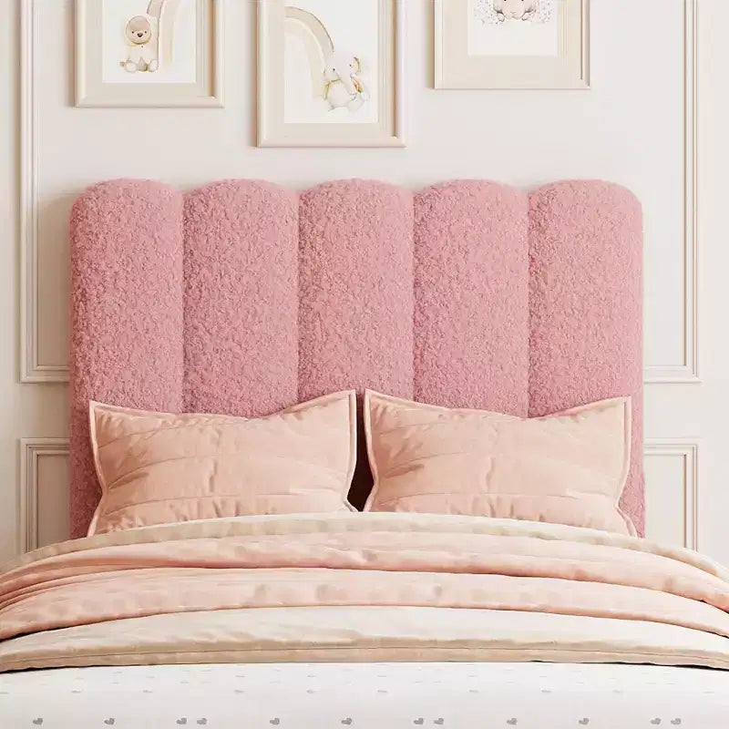 Cadre de lit simple en velours beige avec tiroir de rangement, tête de lit, lattes, sans sommier, silencieux, montage facile