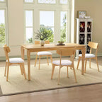 Christopher Knight Home Adrian Ensemble de salle à manger 5 pièces en bois de style moderne du milieu du siècle avec chaises rembourrées