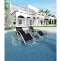 Outdoor Chaise Lounge Chairs Set of 3, Reclining Chairs, Aluminum Patio Loungers, Modern Design, Weather-Resistant, and Easy Assembly