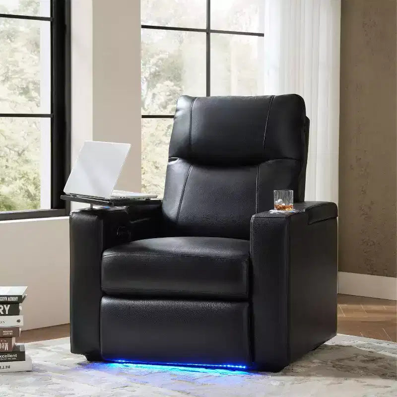 Fauteuil inclinable en cuir véritable Flora|HULALA HOME