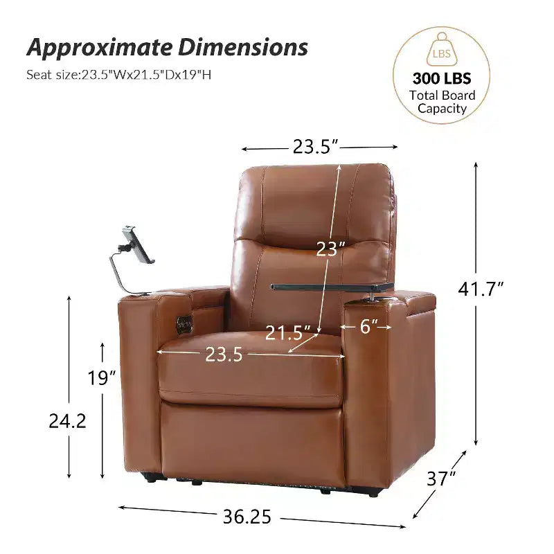 Fauteuil inclinable en cuir véritable Flora|HULALA HOME