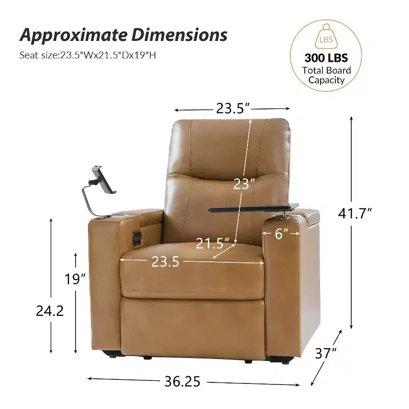 Fauteuil inclinable Flora en cuir véritable, lot de 2 | HULALA HOME