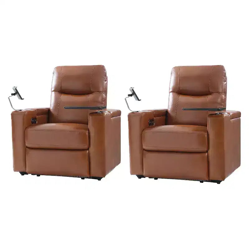 Fauteuil inclinable Flora en cuir véritable, lot de 2 | HULALA HOME